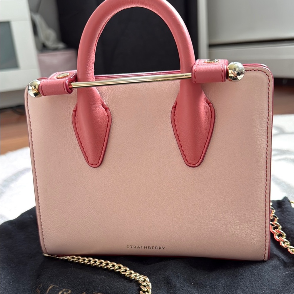 Strathberry Pink Nano leather Women's Bag